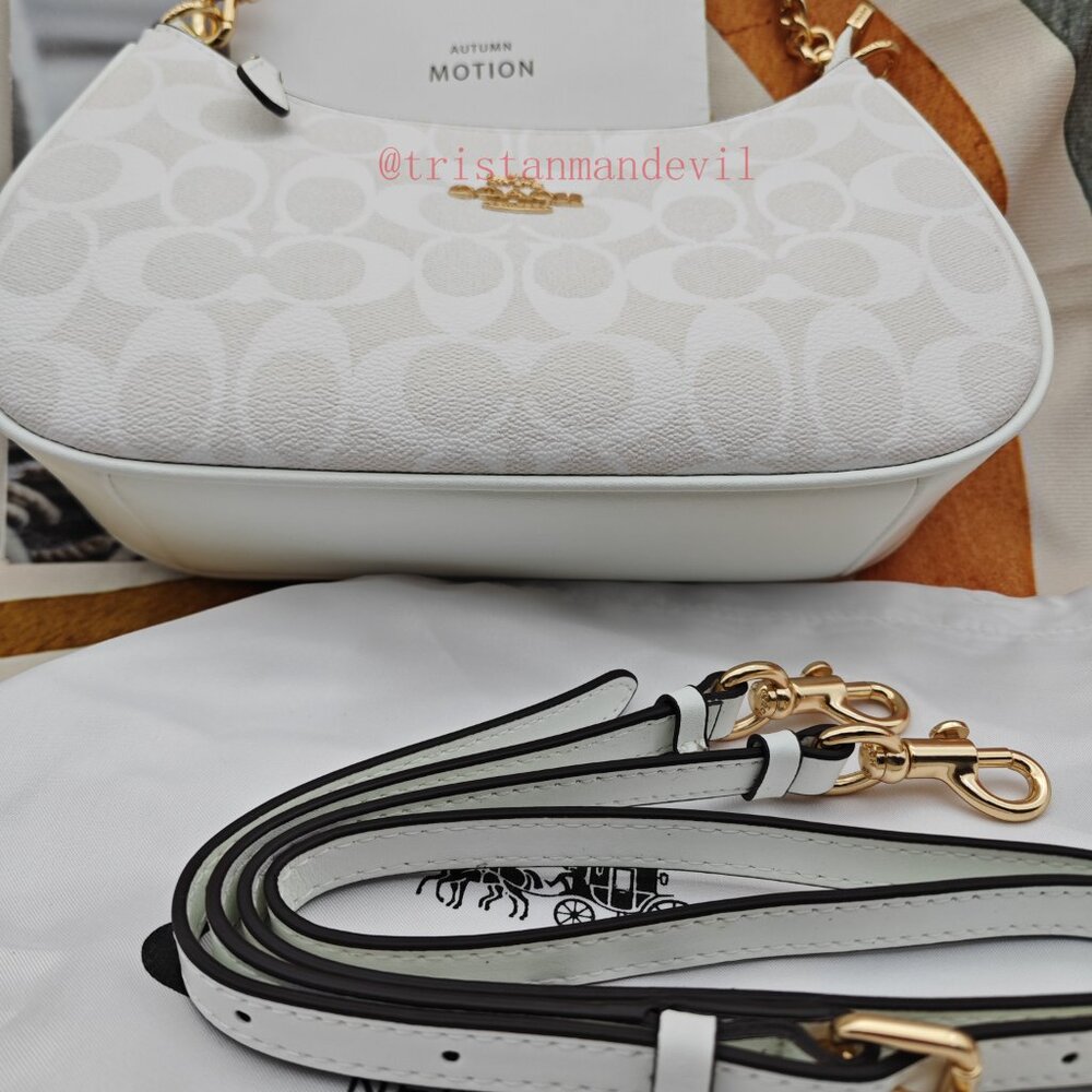 coach Teri Shoulder Bag In Signature Canvas white - Picture 5 of 14